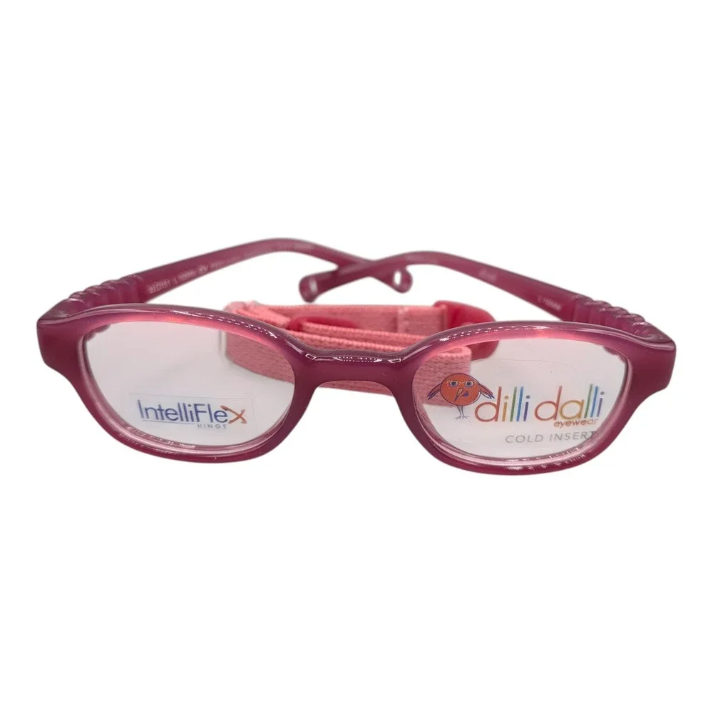 Dilli Dalli Peek-A-Boo Raspberry‎ Kids Eyeglasses Frames 32-15-100 IntelliFlex